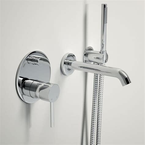Luxe Chrome Wall Mounted Bath Shower Mixer Tap Shower Mixer Taps
