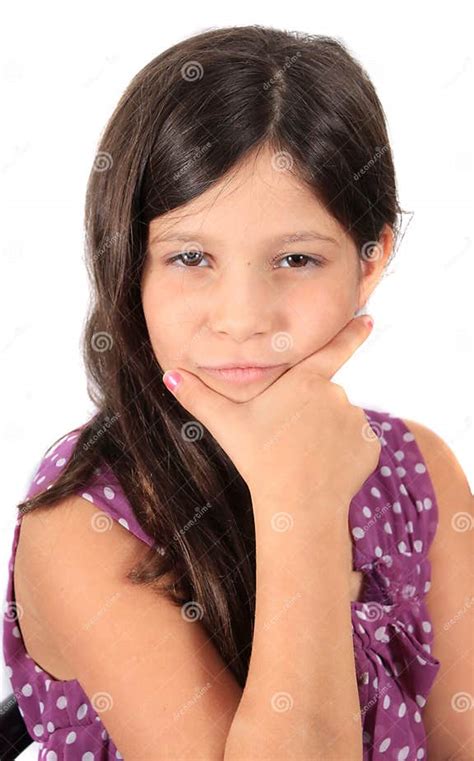 Pretty Eight Year Old Girl Stock Photo Image Of Female 16417914