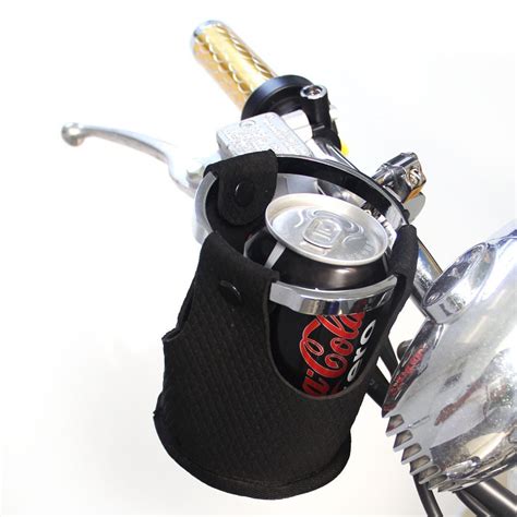 Universal Motorcycle Handlebar Cup Holder Chrome Metal Drink Basket For