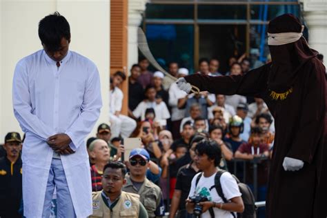 Gay Men Adulterers Publicly Flogged In Aceh Indonesia Ktla