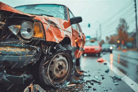 Premium Photo | Capturing the aftermath of a car accident with a broken