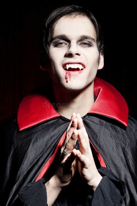 Male Vampire With A Dangerous Smile Stock Photo Image Of Happy
