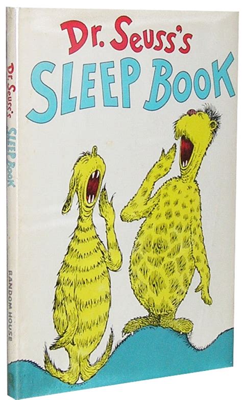 Dr Seusss Sleep Book Seuss Dr First Edition First Printing