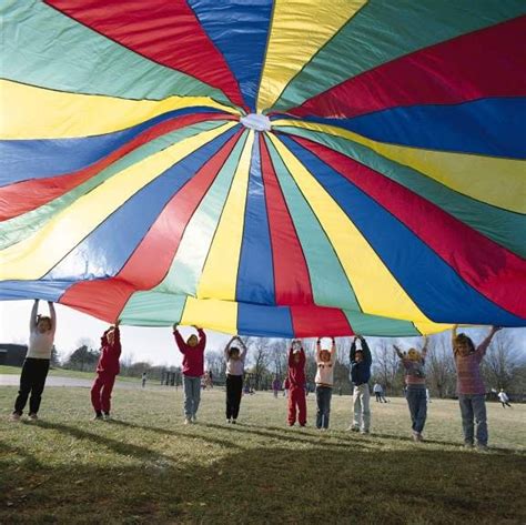 You Played With This Giant Rainbow Parachute In Pe Parachute Games