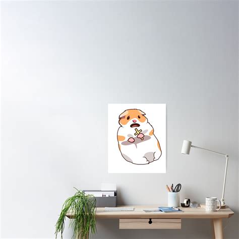 Scared Hamster With Cross Memes Funny Screaming Hampster Meme Poster