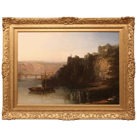 Chepstow Castle Monmouthshire Oil Painting By William Pitt For Sale