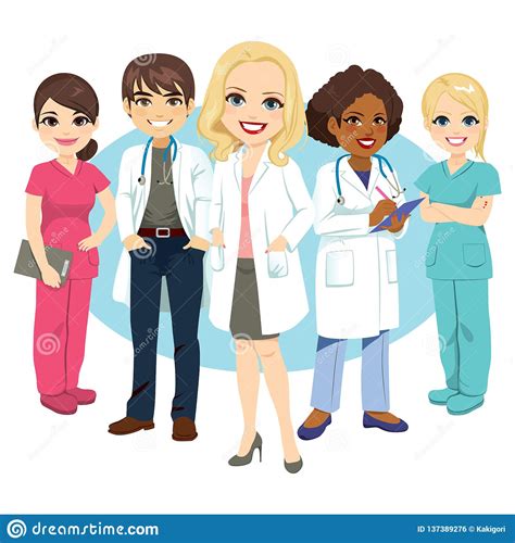 Professional Medical Staff Stock Vector Illustration Of Hospital