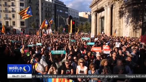 catalonia crisis protests after spanish government s decision to strip region of autonomy cgtn