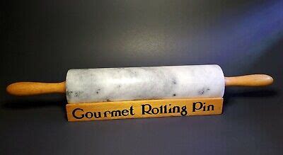 Vintage White Marble Gourmet Rolling Pin Lb Oz In Ebay