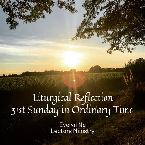 Liturgical Reflection St Sunday In Ordinary Time Church Of Saint
