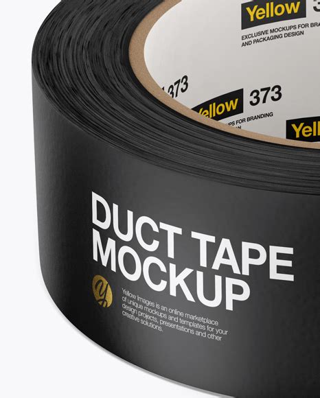 Matte Duct Tape Mockup High Angle Shot On Yellow Images Object Mockups