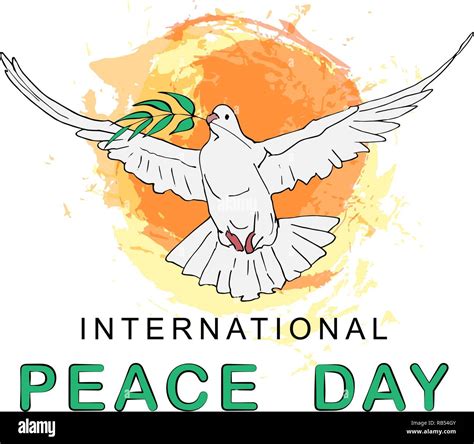 International Day Of Peace Peace Dove With Olive Branch For