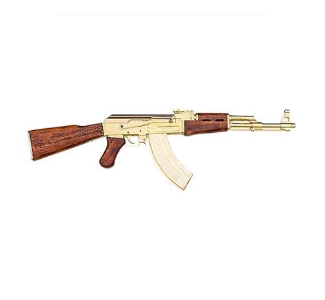 Ak 47 Gold Non Firing Kalashnikov Replica Gun
