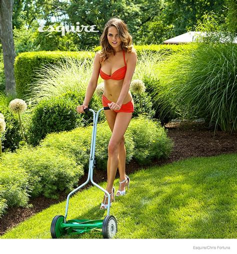 Chrissy Teigen Does Yard Work In Swimsuits For Esquire Shoot