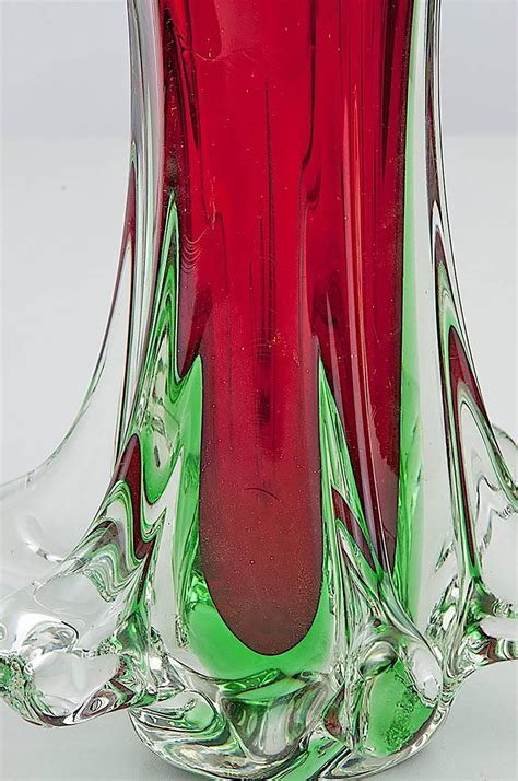 Italian Vintage Green Murano Glass Vase By Flavio Poli 1980s Design Market