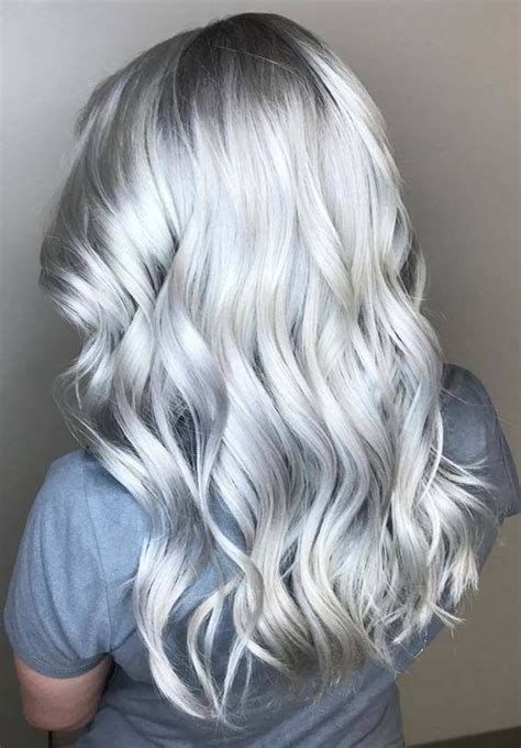 Gorgeous Silver Gray Hair Colors And Highlights In Stylesmod Grey Hair Color Silver