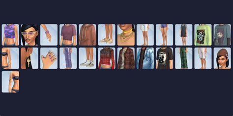 The Sims 4 Grunge Revival Cas Items