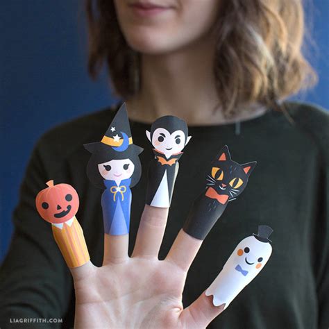 Halloween Paper Finger Puppets Lia Griffith