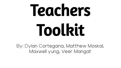 Teachers Toolkit Replit