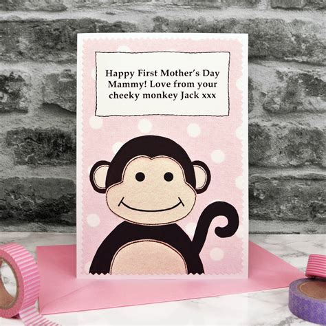 Personalised Birthday Card From A Cheeky Monkey By Jenny Arnott Cards