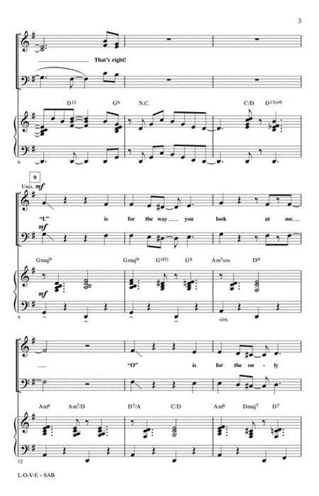 l o v e by bert kaempfert milt gabler octavo sheet music for choral rhythm buy print music