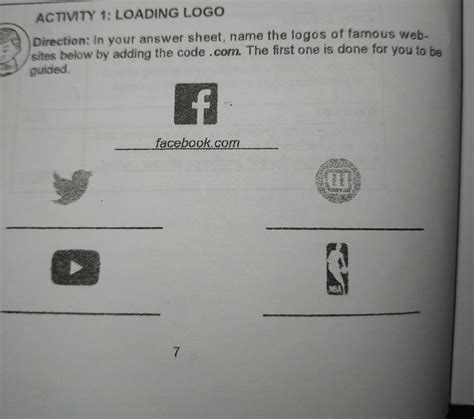 Activity 1 Loading Logo Direction In Your Answer Sheet Name The