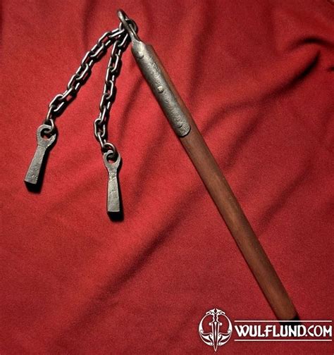 Ancient hand tool for threshing grain; FLAIL, replica of medieval weapon - wulflund.com