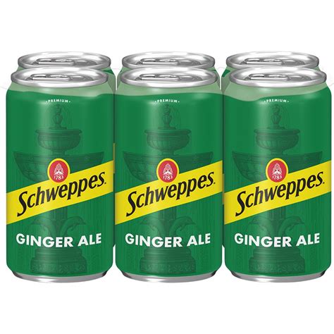 Schweppes Ginger Ale Soda 7 5 Fl Oz Mini Cans 6 Pack
