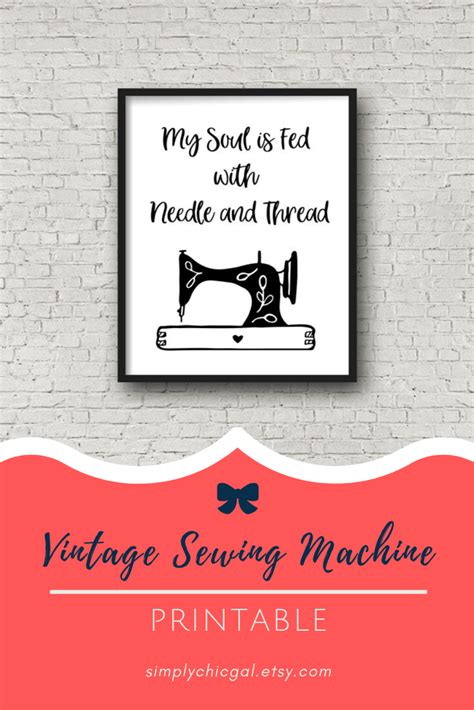 Sewing Room Decor Sewing Machine Printable Wall Art Etsy Sewing