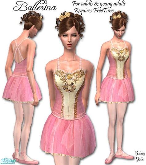 Bunnys Ballerina Pink And Gold Tutu In 2024 Sims 4 Sims