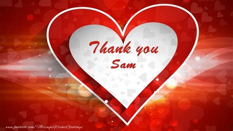Thank You Sam Hearts Greetings Cards Thank You For Sam