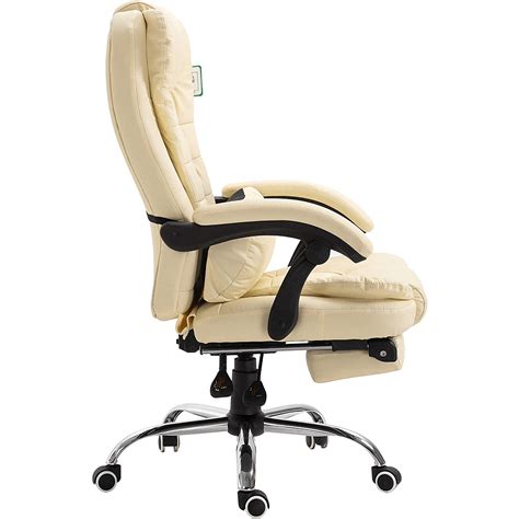 Executive Reclining Computer Desk Chair With Footrest Headrest And