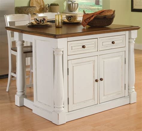 Home Styles Large Monarch Stationary Antique White And Distressed Oak