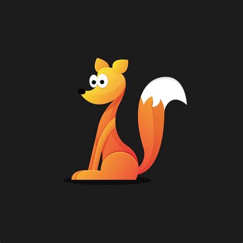 Premium Vector | Colorful cute fox logo template