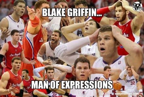 The dude with the hedge clipper being driven from branch to branch or the guy with the safety squints. Blake Griffin ~ Los Angeles Clippers ~ Meme (With images ...