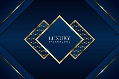 Luxury Background Geometric Blue Golden Graphic By Rafanec · Creative