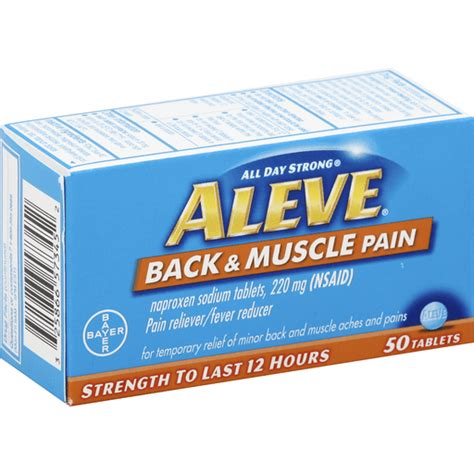Aleve Back And Muscle Pain 220 Mg Tablets Shop Remke Markets