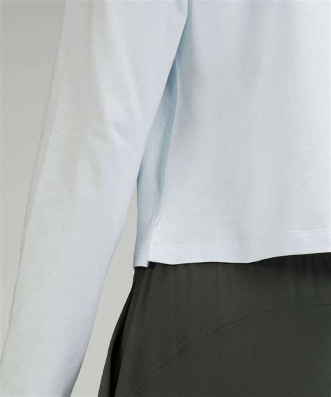 Lululemon Classic Fit Cotton Blend Long Sleeve Shirt Powder Blue