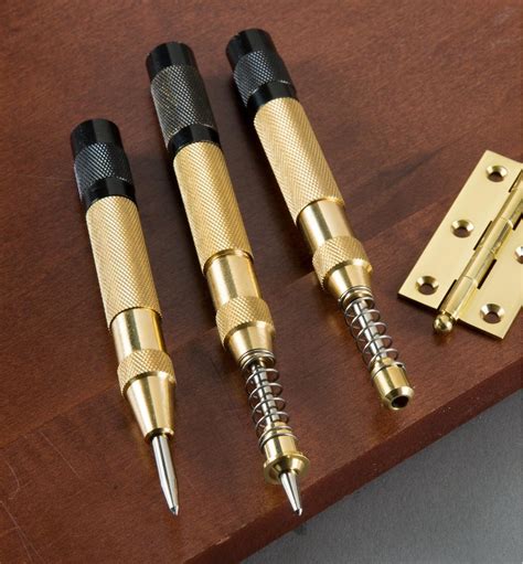 Automatic Center Punch 2 Pcs Steel Spring Loaded Hole Hand Tool With