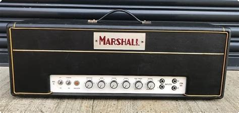 Marshall Jtm45 Silver And Maroon Block Logo 1964 Black Amp For Sale