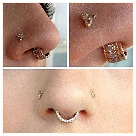 Rose Gold Septum Ring Septum Jewelry From Bvla Invertedlabretjewelry
