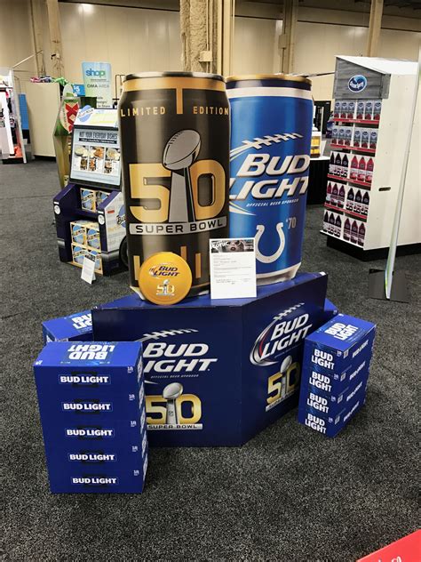 Budweiser Bud Light 50 Super Bowl Free Standing Unit Looking To Get