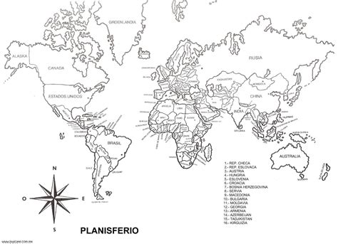 Planisferio Sin Nombres Para Imprimir Imagui