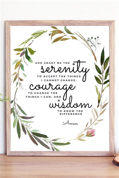 Serenity Prayer Printable Catholic Prayer Prints Catholic Etsy Uk