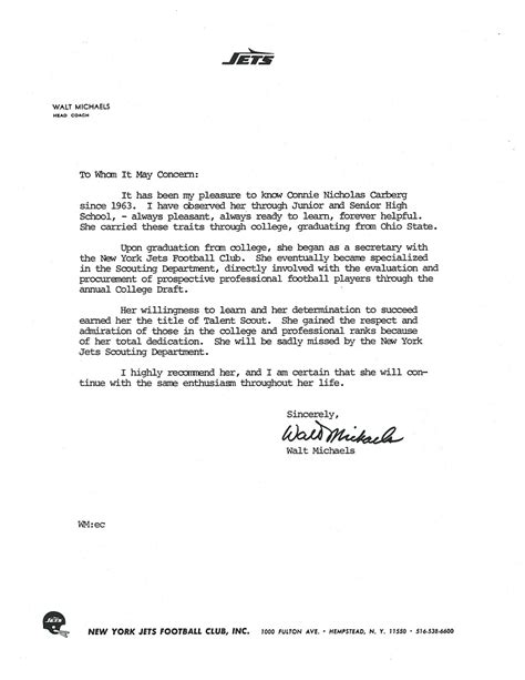 To whom it may concern, this is to certify that mr. Walt Michaels - ConnieScouts.com