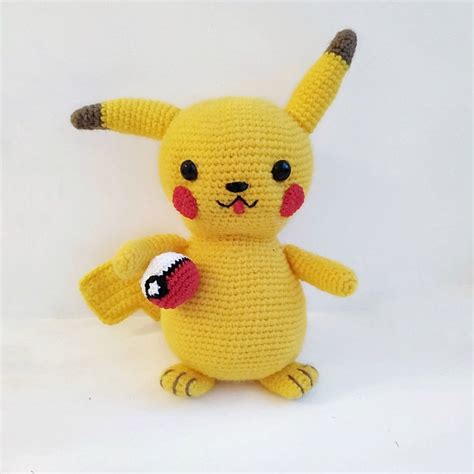 Pikachu Crochet Amigurumi Pattern Pokemon Plush Pattern Etsy