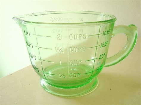 Vintage Green Depression Glass Measuring Cup 2 Cup 1 Pint Etsy
