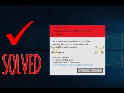 How To Fix This App Has Been Blocked For Your Protection Windows Solved Youtube