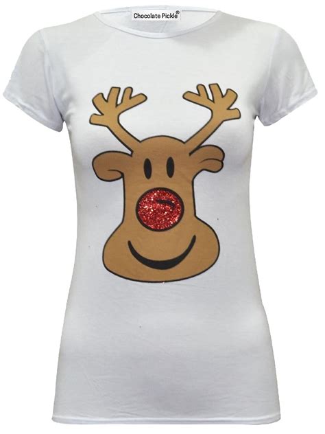New Womens Olaf Rudolph Snowman Santa Minion Christmas T Shirt Tops 8