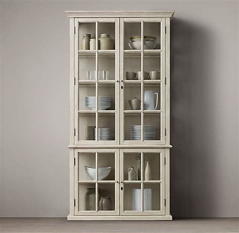 Designer series tayton assembled 30 in. Hampton Casement Double-Door Glass Sideboard & Glass Hutch